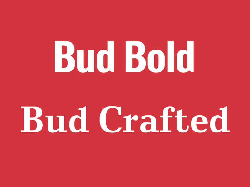 custom fonts by Ian Brignell for Budweiser